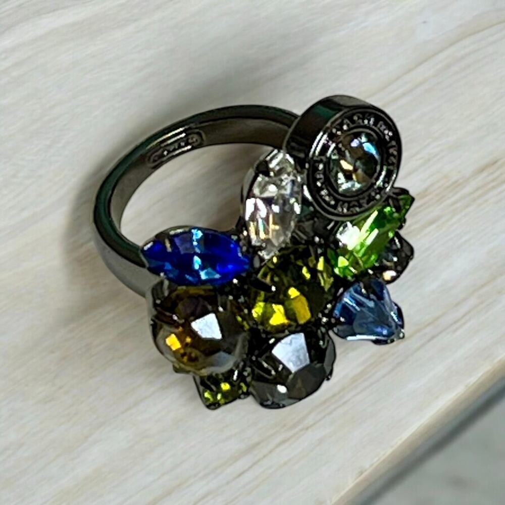 Coach Poppy Limited Edition Swarovski Crystal Bracelet & Matching Ring - Size 7 - Picture 11 of 13